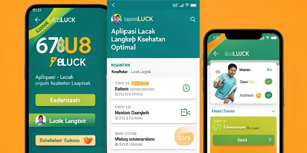 Tampilan antarmuka utama aplikasi 678LUCK dengan fungsi Lacak Langkah.