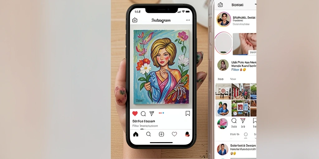 Antarmuka pengguna BIGHOKI dengan berbagai pilihan filter Instagram.