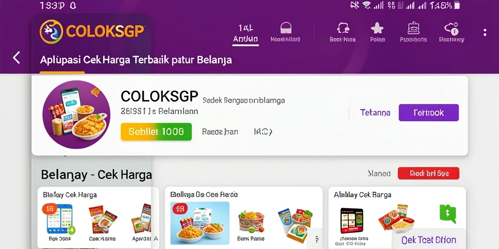 Tampilan antarmuka COLOKSGP yang informatif untuk Cek Harga.