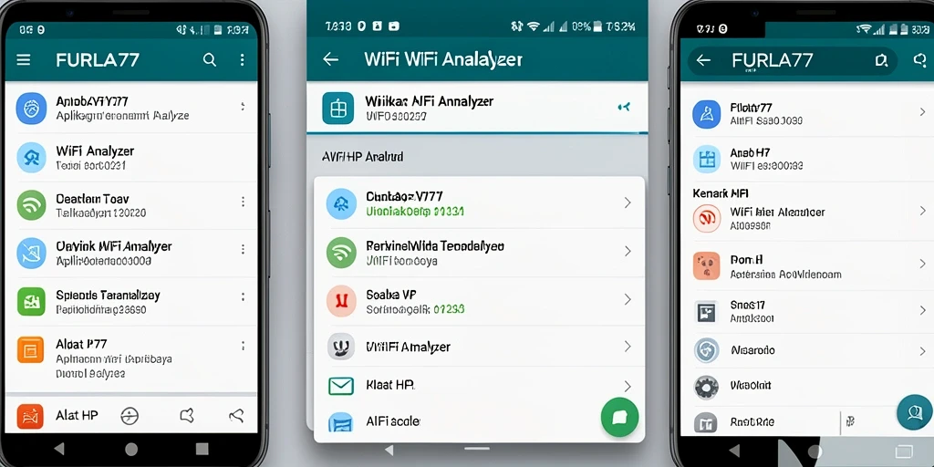 Antarmuka FURLA77 yang menampilkan kekuatan sinyal WiFi secara detail.