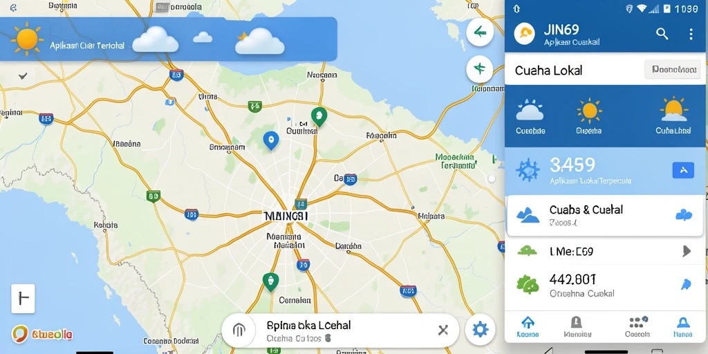 Antarmuka JIN69 yang sederhana dan jelas untuk informasi cuaca lokal.