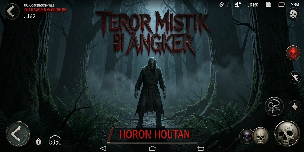 Tampilan menakutkan hutan angker dalam game JJ62.