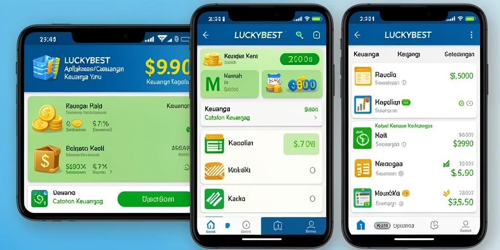 Antarmuka pengguna LUCKYBEST yang ramah dan informatif untuk Catatan Keuangan.