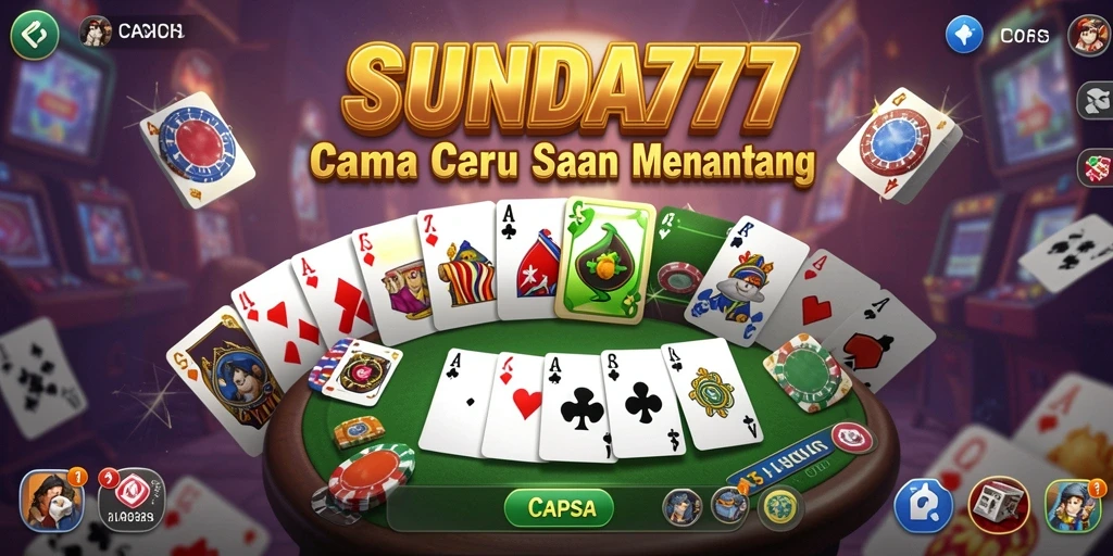 Antarmuka menarik dari game Capsa SUNDA777 dengan gameplay yang seru.