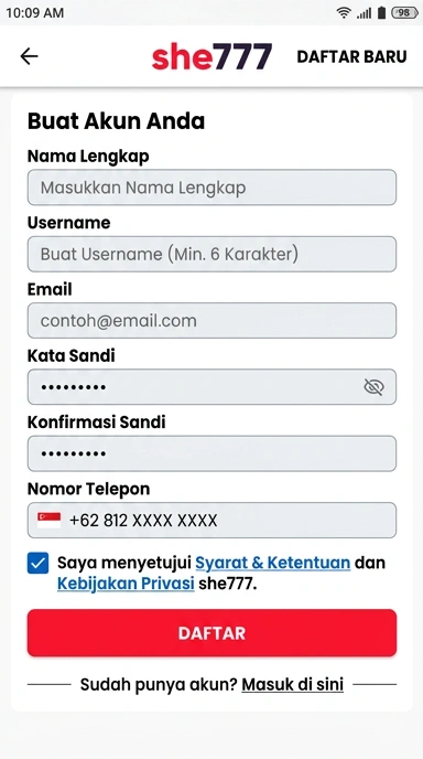 Panduan Lengkap Registrasi Akun she777 untuk Pengguna Android